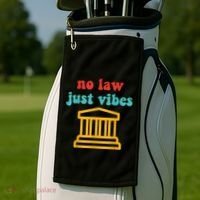 No Law Just Vibes Golf Towel thumb 2