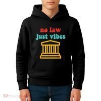 No Law Just Vibes Kids Hoodie thumb 4