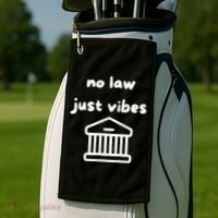 No Law Just Vibes Golf Towel thumb 2