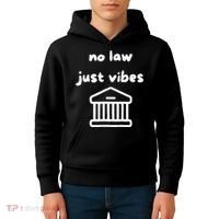 No Law Just Vibes Kids Hoodie thumb 4