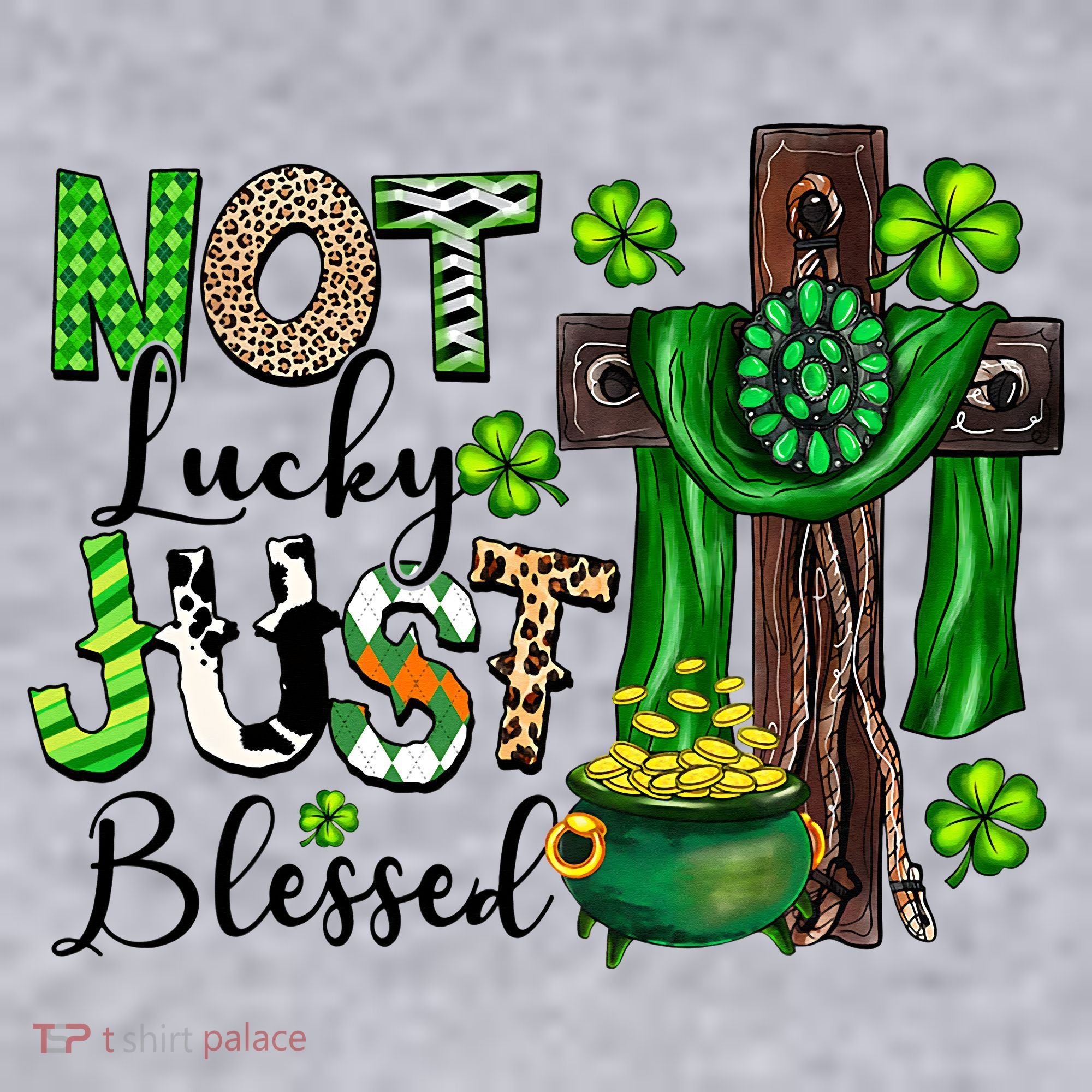 Not Lucky Just-Blessed Irish Christian Cross St Patricks Day Women's Sweatshirt