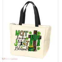 Not Lucky Just-Blessed Irish Christian Cross St Patricks Day Tote Bag thumb 3