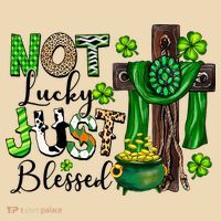 Not Lucky Just-Blessed Irish Christian Cross St Patricks Day Tote Bag thumb 4