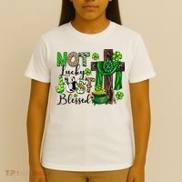 Not Lucky Just-Blessed Irish Christian Cross St Patricks Day T-Shirt thumb 4