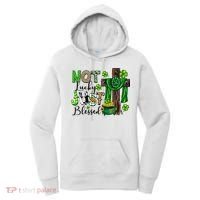 Not Lucky Just-Blessed Irish Christian Cross St Patricks Day Women's Hoodie thumb 0