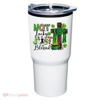 Not Lucky Just-Blessed Irish Christian Cross St Patricks Day Tumbler thumb 0