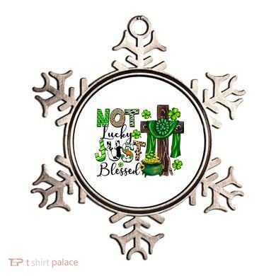 Not Lucky Just-Blessed Irish Christian Cross St Patricks Day Ornament