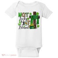 Not Lucky Just-Blessed Irish Christian Cross St Patricks Day Baby Bodysuit thumb 0