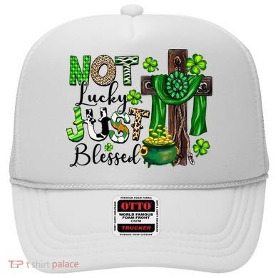 Not Lucky Just-Blessed Irish Christian Cross St Patricks Day Hat