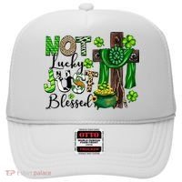 Not Lucky Just-Blessed Irish Christian Cross St Patricks Day Hat thumb 0