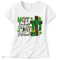 Not Lucky Just-Blessed Irish Christian Cross St Patricks Day Women's T-Shirt thumb 0