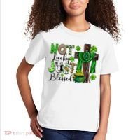 Not Lucky Just-Blessed Irish Christian Cross St Patricks Day Kids T-Shirt thumb 2
