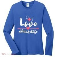 Nurse Life Love Doctors Medical Rn Lpn Gift Women's Long Sleeve Shirt thumb 0