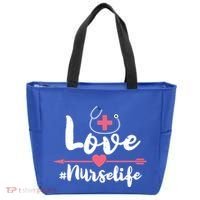 Nurse Life Love Doctors Medical Rn Lpn Gift Tote Bag thumb 0