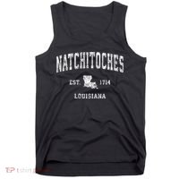 Natchitoches Louisiana La Vintage Athletic Sports Tank Top thumb 0