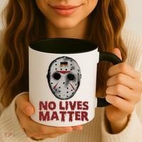 No Lives Matter Horror Halloween Jason Coffee Mug thumb 3