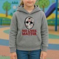 No Lives Matter Horror Halloween Jason Kids Hoodie thumb 3