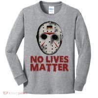 No Lives Matter Horror Halloween Jason Kids Long Sleeve Shirt thumb 0