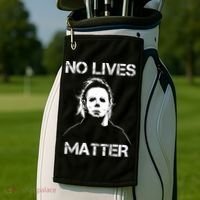 No Lives Matter Halloween Scary Parody Golf Towel thumb 2