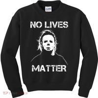 No Lives Matter Halloween Scary Parody Kids Sweatshirt thumb 0
