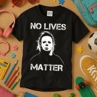No Lives Matter Halloween Scary Parody Kids T-Shirt thumb 3