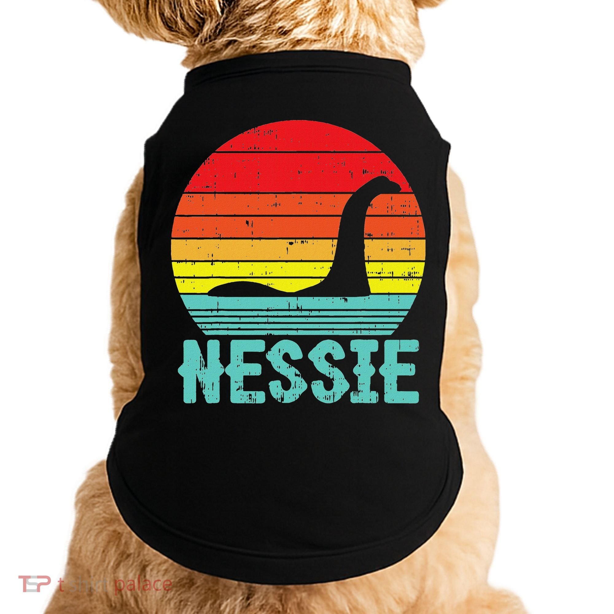 Nessie Loch Ness Monster Retro Nessy Animal Lover Doggie Tank