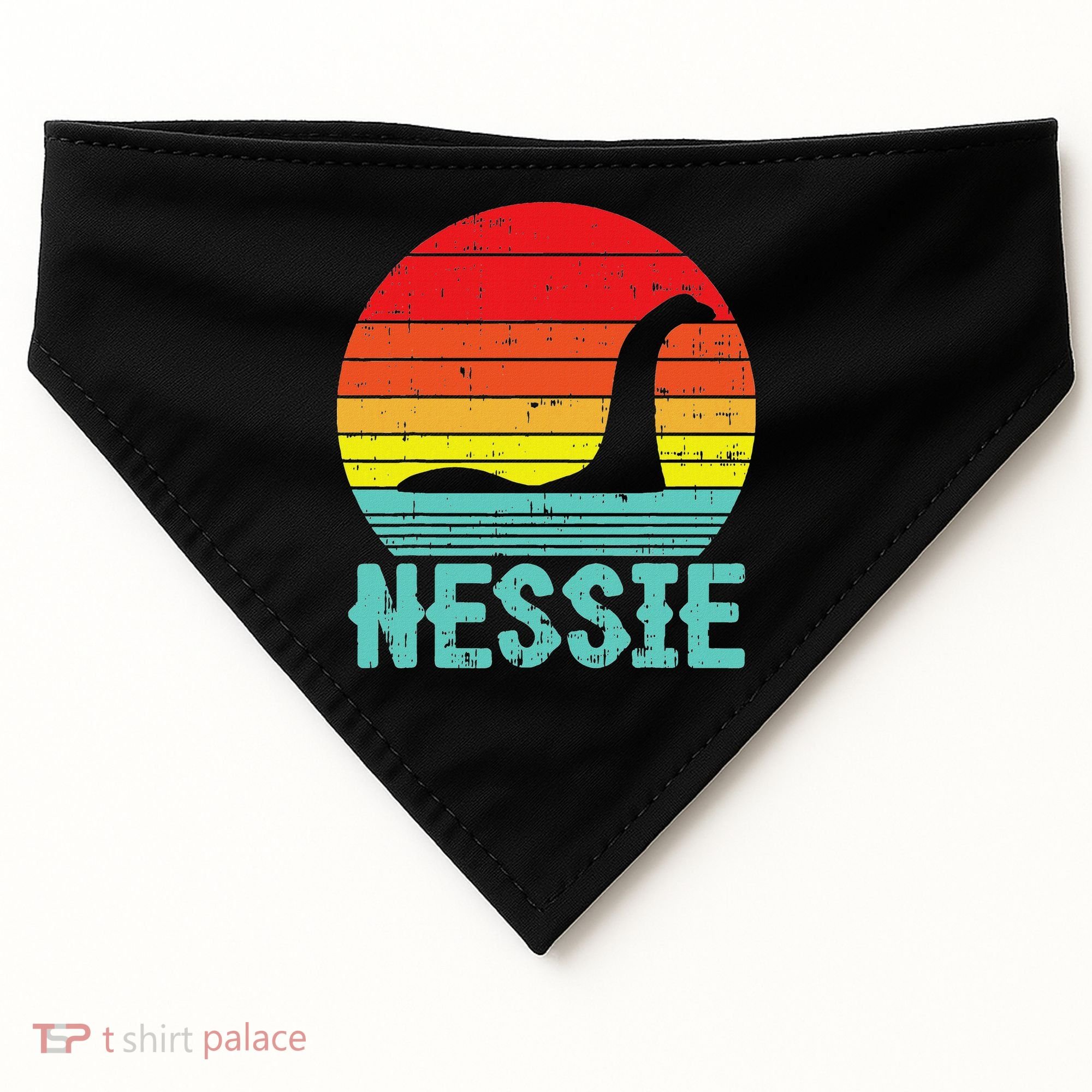 Nessie Loch Ness Monster Retro Nessy Animal Lover USA-Made Doggie Bandana