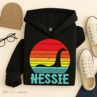 Nessie Loch Ness Monster Retro Nessy Animal Lover Hoodie thumb 4