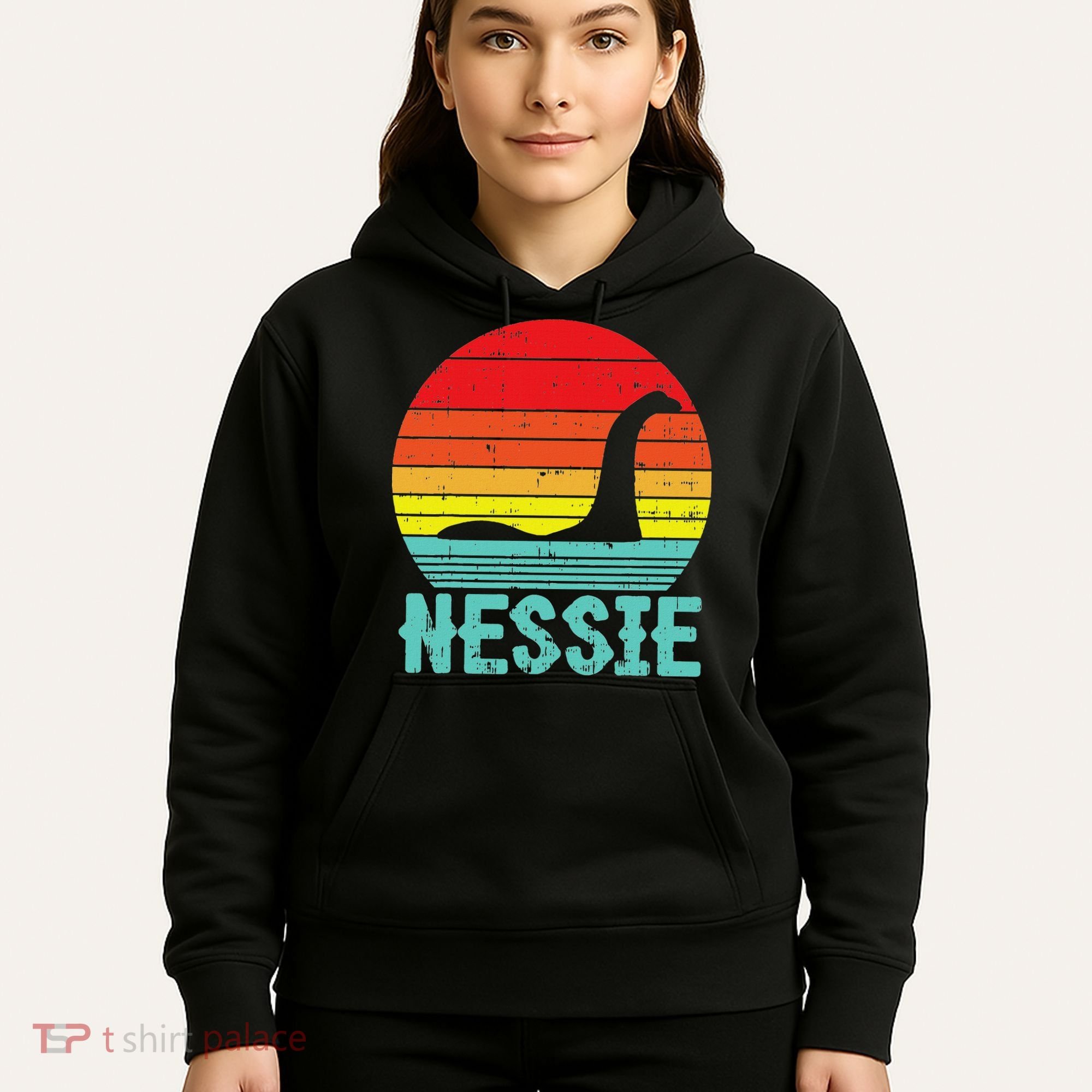 Nessie Loch Ness Monster Retro Nessy Animal Lover Hoodie