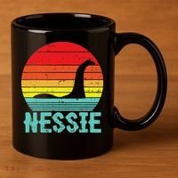 Nessie Loch Ness Monster Retro Nessy Animal Lover 11oz C Handle Ceramic Mug thumb 3