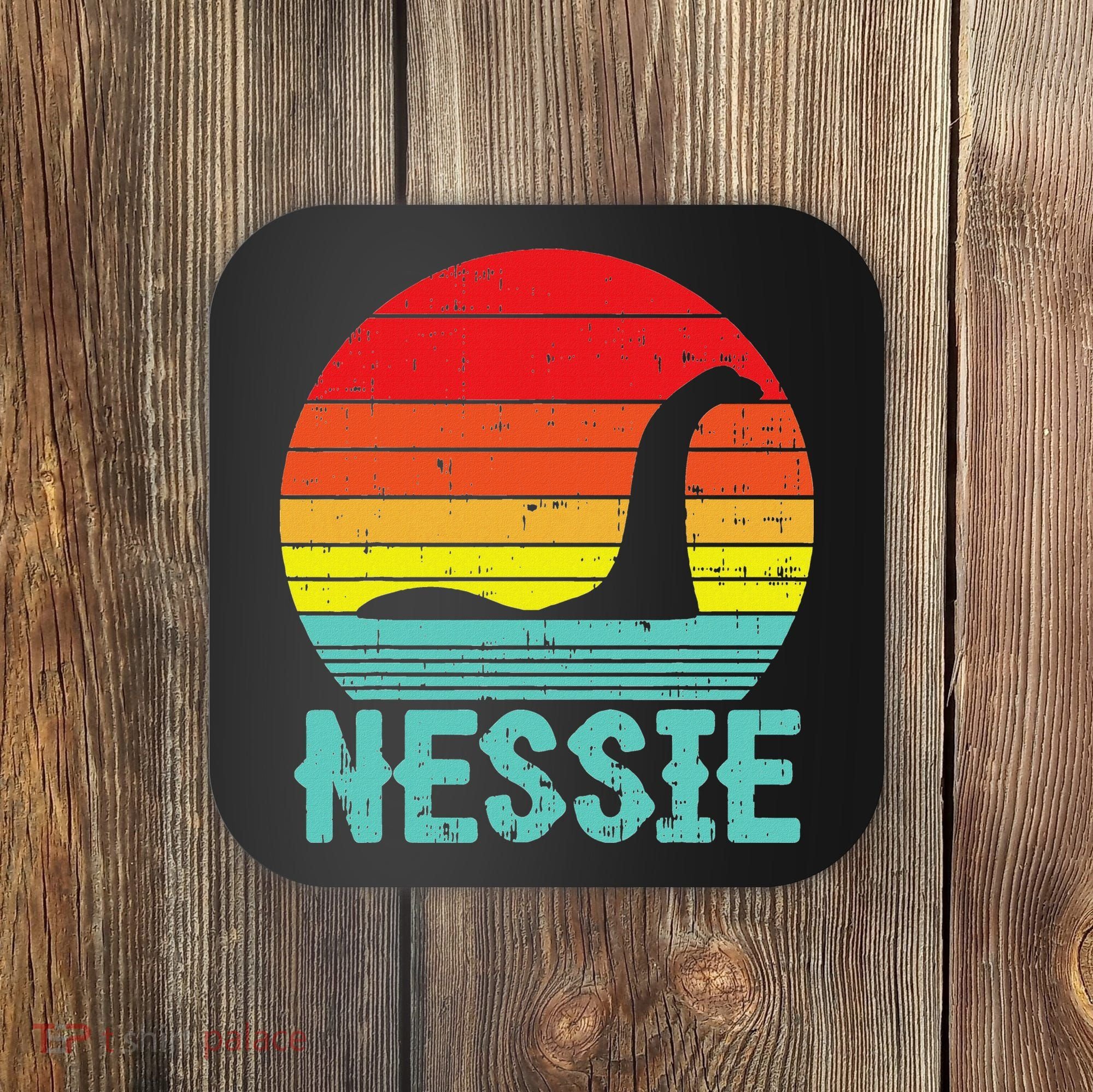 Nessie Loch Ness Monster Retro Nessy Animal Lover Coaster