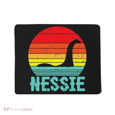 Nessie Loch Ness Monster Retro Nessy Animal Lover Mousepad
