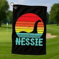 Nessie Loch Ness Monster Retro Nessy Animal Lover Golf Towel thumb 1