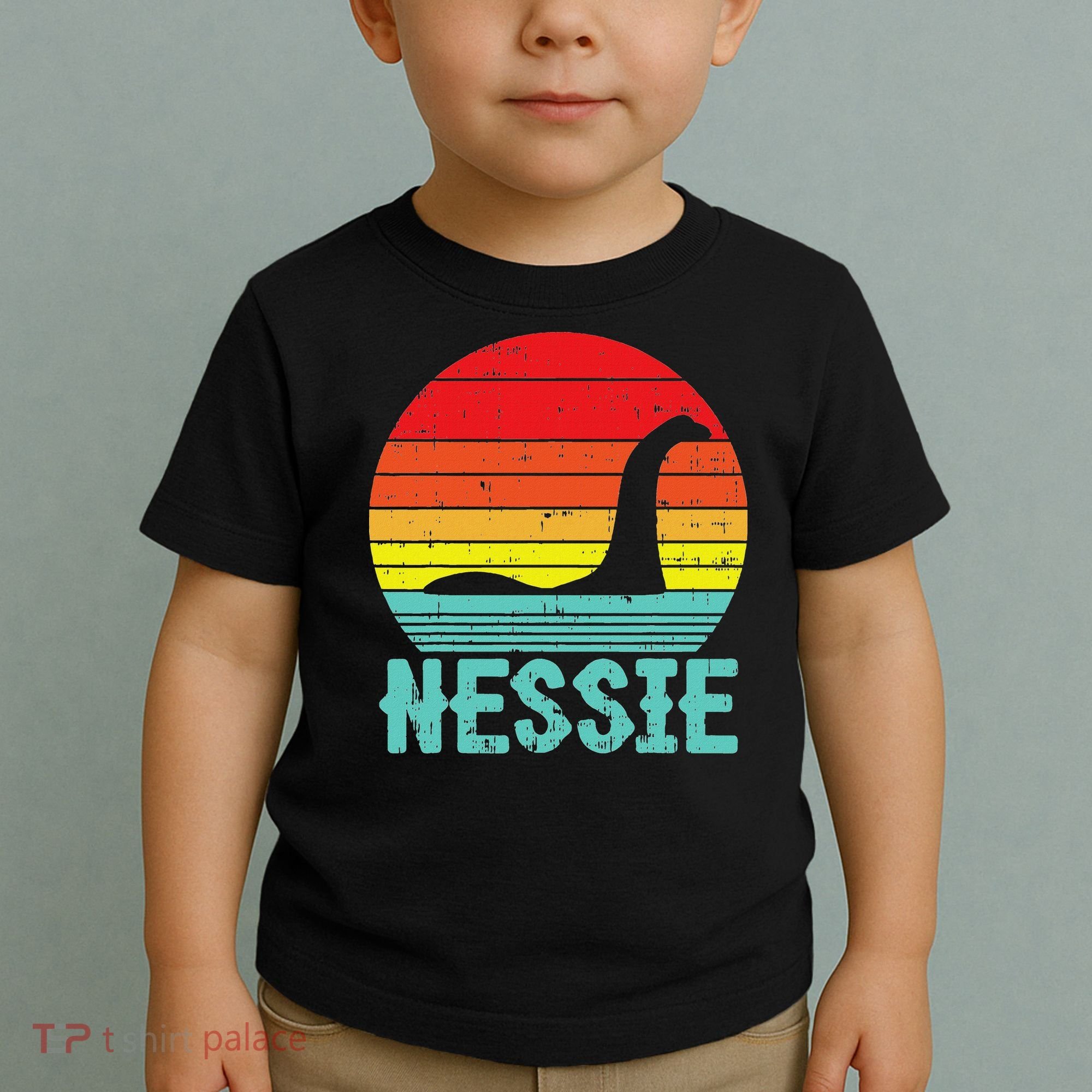Nessie Loch Ness Monster Retro Nessy Animal Lover Toddler T-Shirt