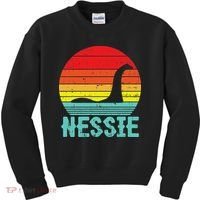 Nessie Loch Ness Monster Retro Nessy Animal Lover Kids Sweatshirt thumb 0