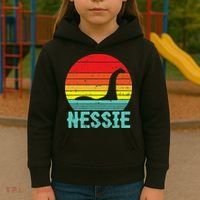 Nessie Loch Ness Monster Retro Nessy Animal Lover Kids Hoodie thumb 3