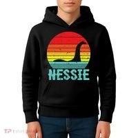 Nessie Loch Ness Monster Retro Nessy Animal Lover Kids Hoodie thumb 4