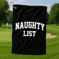 Naughty List Golf Towel thumb 1
