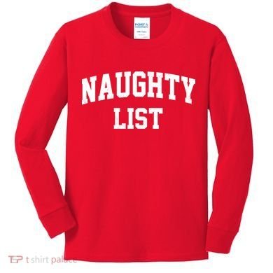 Naughty List Kids Long Sleeve Shirt