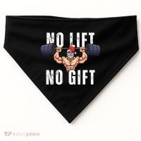 No Lift No Gift Funny Santa Gym USA-Made Doggie Bandana thumb 0