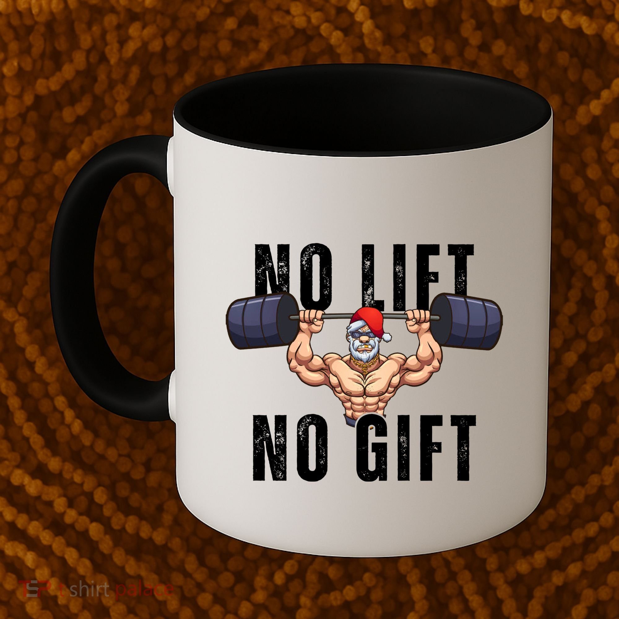 No Lift No Gift Funny Santa Gym Coffee Mug