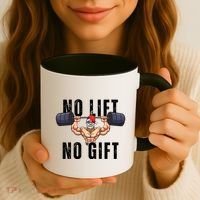 No Lift No Gift Funny Santa Gym Coffee Mug thumb 3