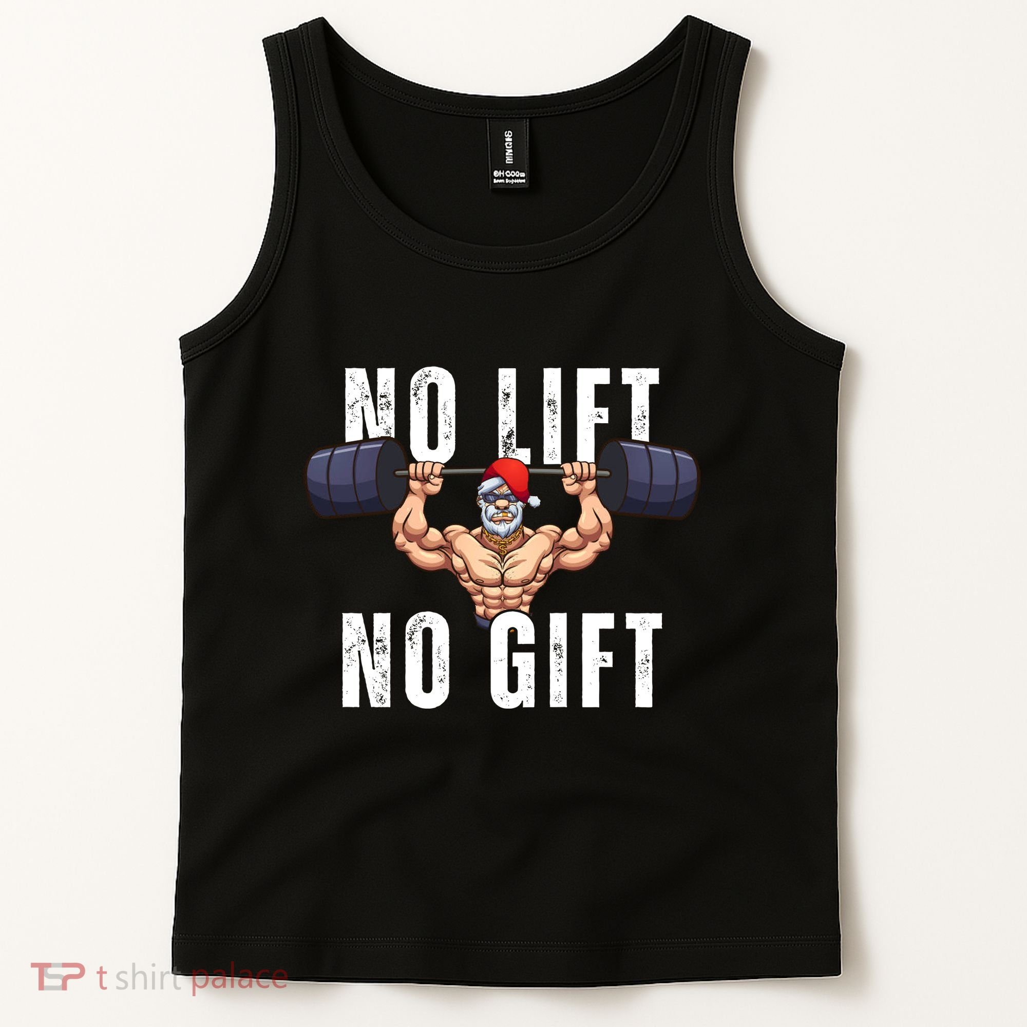 No Lift No Gift Funny Santa Gym Tank Top