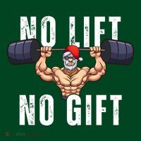 No Lift No Gift Funny Santa Gym Coaster thumb 2