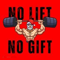 No Lift No Gift Funny Santa Gym Santa Hat thumb 1