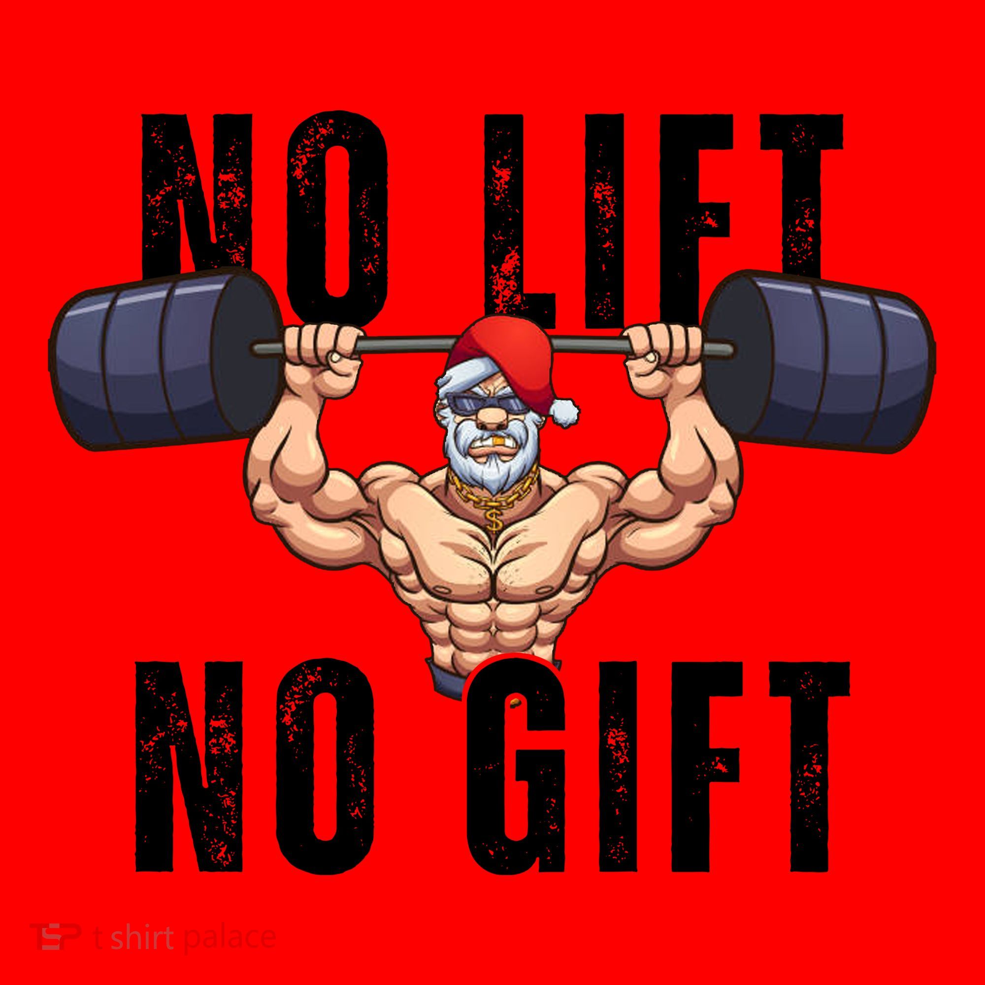 No Lift No Gift Funny Santa Gym Santa Hat