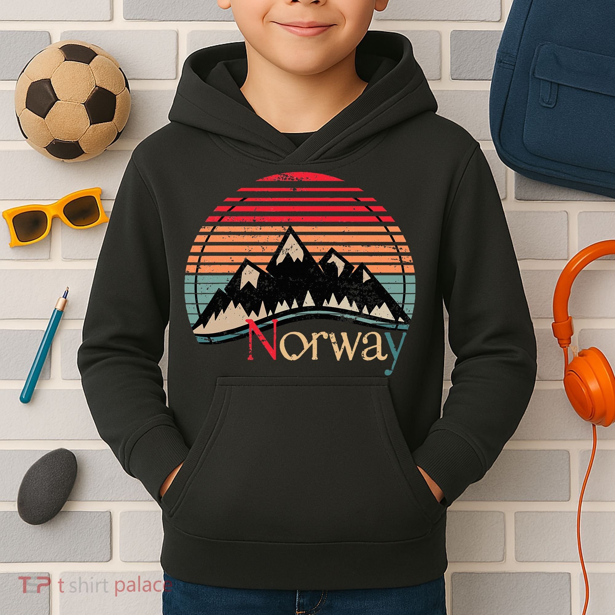 Norway Landscape Norway Kids Hoodie