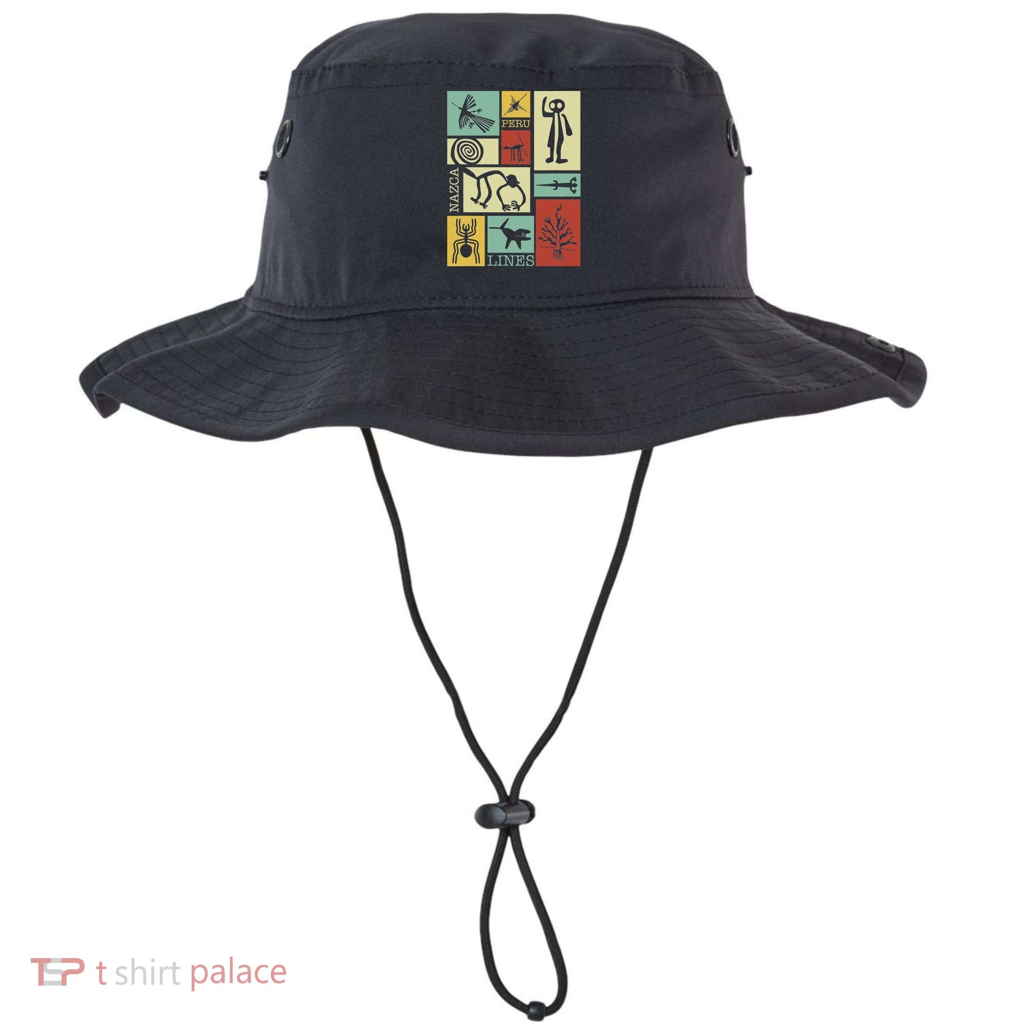 Nazca Lines Peru Geoglyphs Retro Box Artworks Bucket Hat