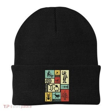 Nazca Lines Peru Geoglyphs Retro Box Artworks Beanie