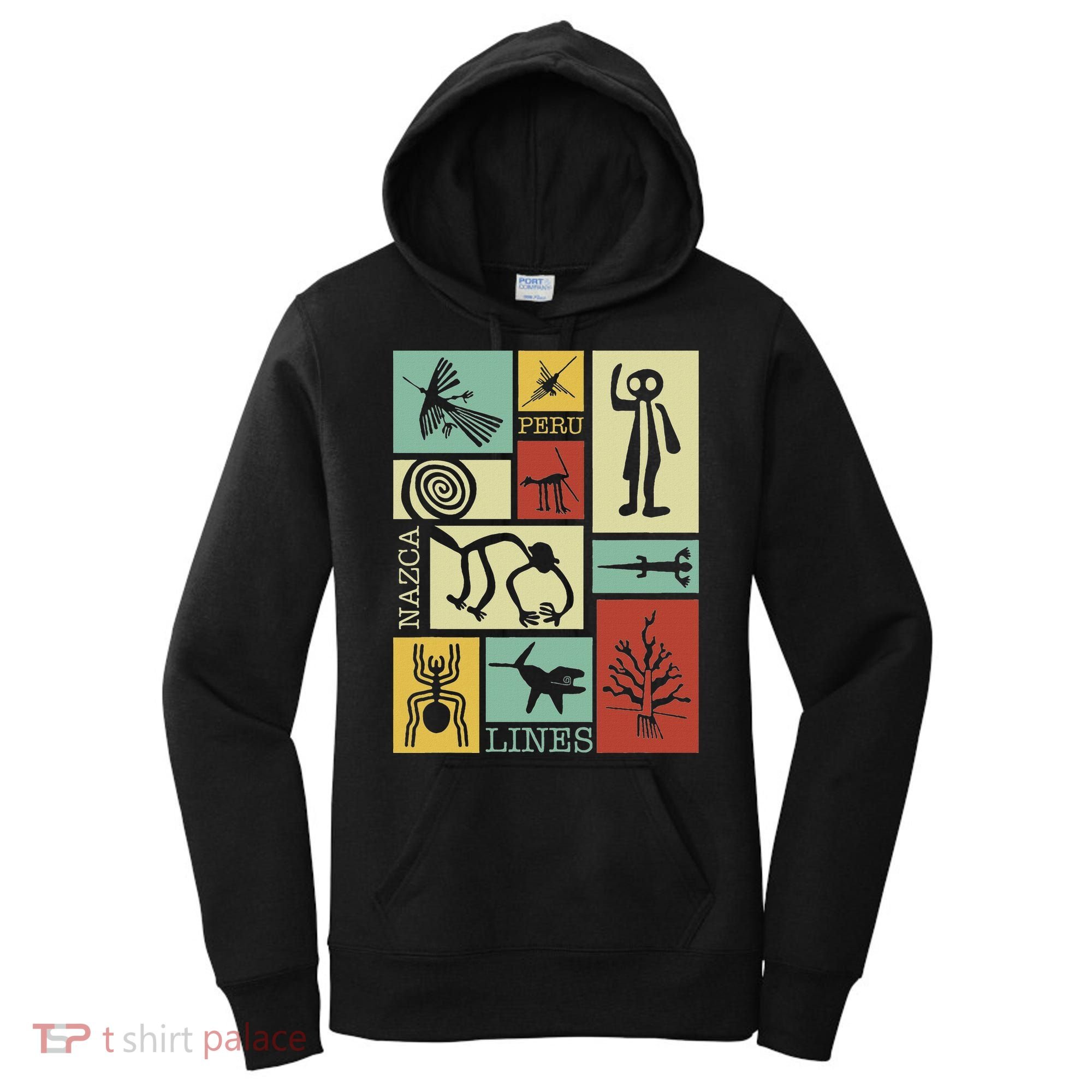 Nazca Lines Peru Geoglyphs Retro Box Artworks Women's Hoodie